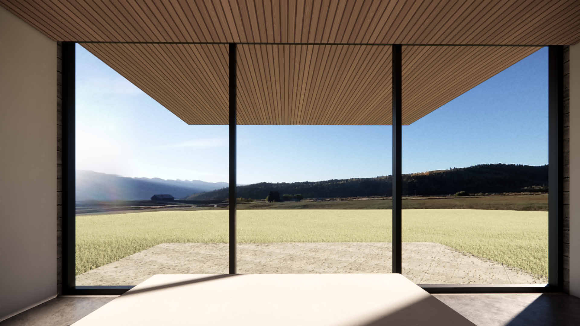 Crown H — covered patio looking to the Star Valley ridgeline