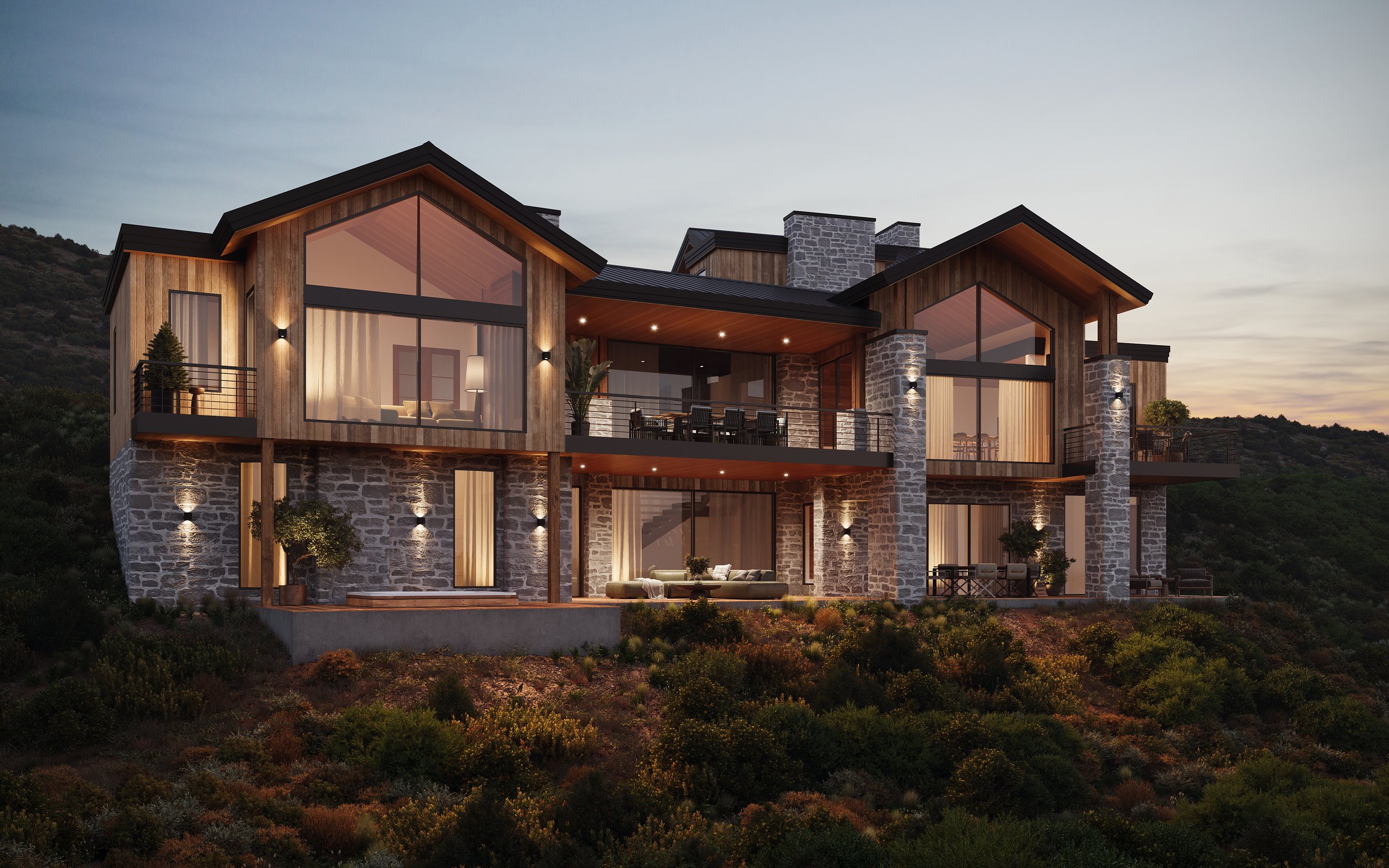SkyRidge 231 — rear deck by Roderick Builders